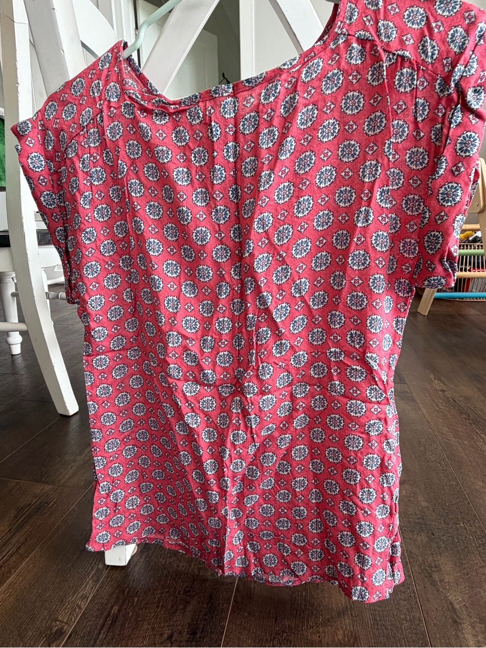 Papermoon Coral Pink Medallion Short Sleeve Blouse